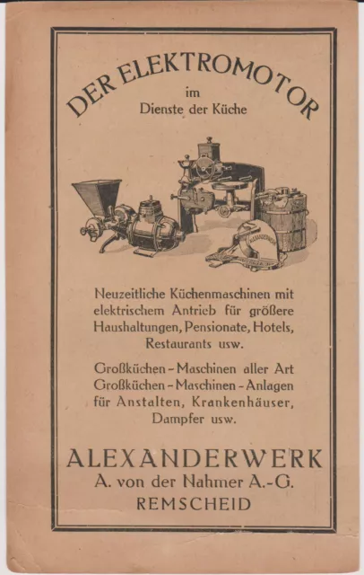Werbe-Sticker Elektromotoren u. Mech.Bürsten, doppelseitig bedruckt um 1920-30