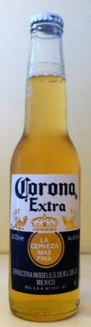 90x Prendas para el torso de botella Cerveza Corona Extra Blanco y Negro Gorras Hombre Cueva Bar decorado 3