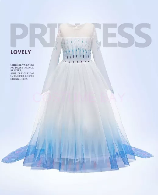New Release Girls Frozen2 Princess Anna Elsa Dress Birthday Party Costume Tutu