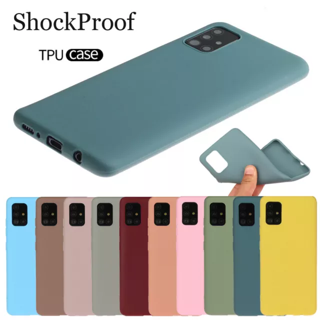 For Samsung Galaxy A51 A71 A21S A30S Slim Soft Matte Silicone Phone Case Cover