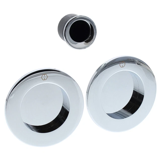 HOPPE Latón Concha de Puerta Corredera M471 Cromado 33-48 MM Con Blind-Lochung