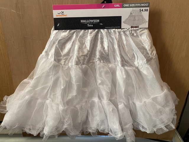 White Tutu Costume Girl One Size Fits Most Halloween Theater Cosplay Dress Up