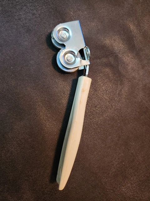 Vintage Ekco Knife Sharpener White Handle Kitchen Utensil MCM Vintage Ekco Knife Sharpener White Handle Kitchen Utensil MCM