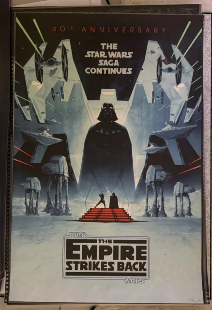Poster Matt Ferguson Star Wars The Empire Strikes Back 40eme SIGNED PROOF 