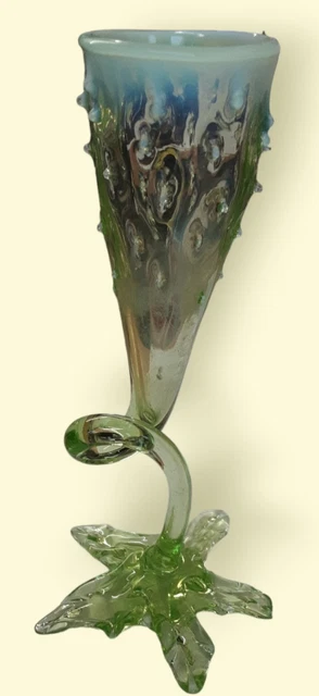 VASELINE URANIUM glass Bud Epergnes Vase £110.00 - PicClick UK