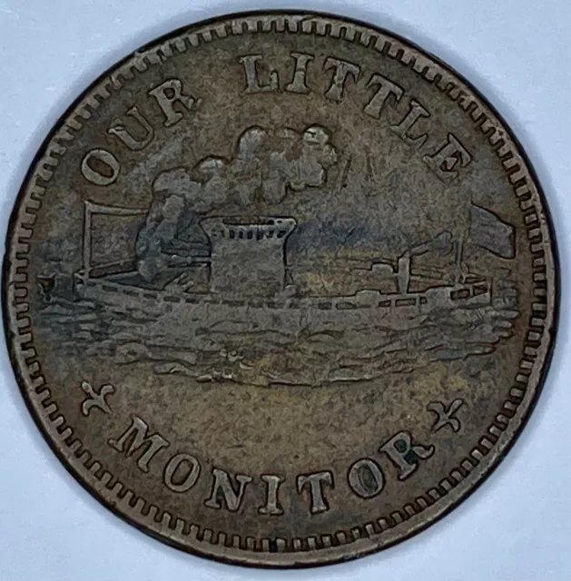 Civil War Token, Fuld 239/421a, R3, Extra Fine, "Our Little Monitor"