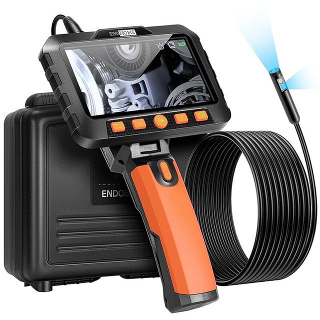 Dual Lens Industrial Endoscope 1080P HD Borescope Inspection Camera Waterproof