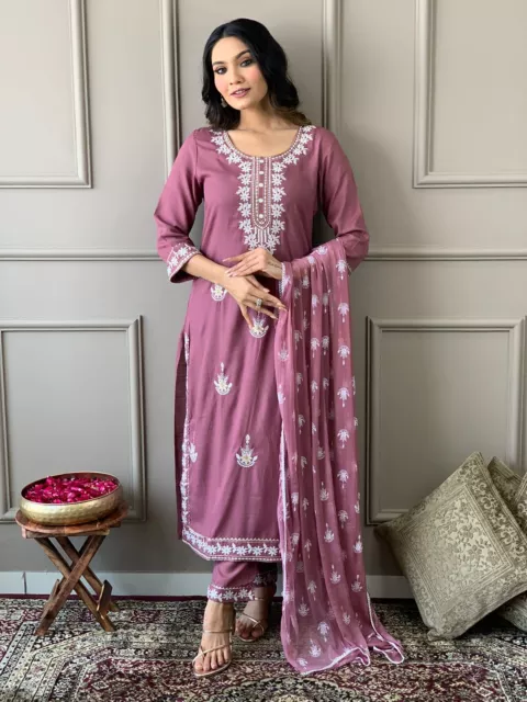 Set donna designer Kurti indiano Bollywood Salwar Kameez tunica Kurta Suit