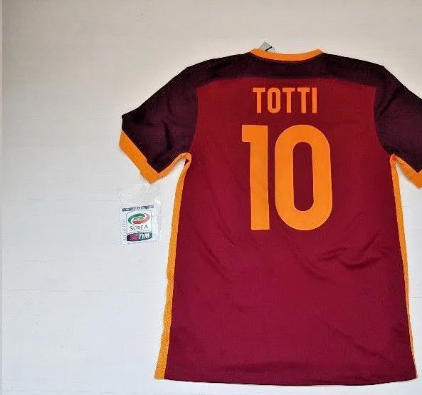 3299 As Roma Nike Totti Home Jersey T-Shirt Trikot + Flicken Legierung 15/16