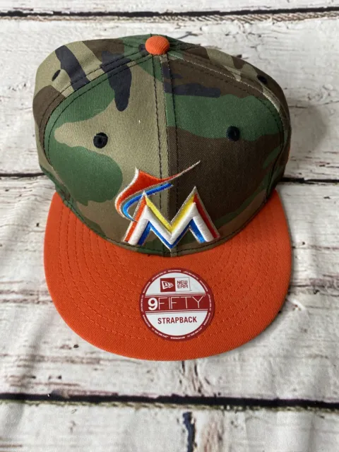Miami Marlins New Era 59Fifty On-Field Camo Strapback Hat Cap