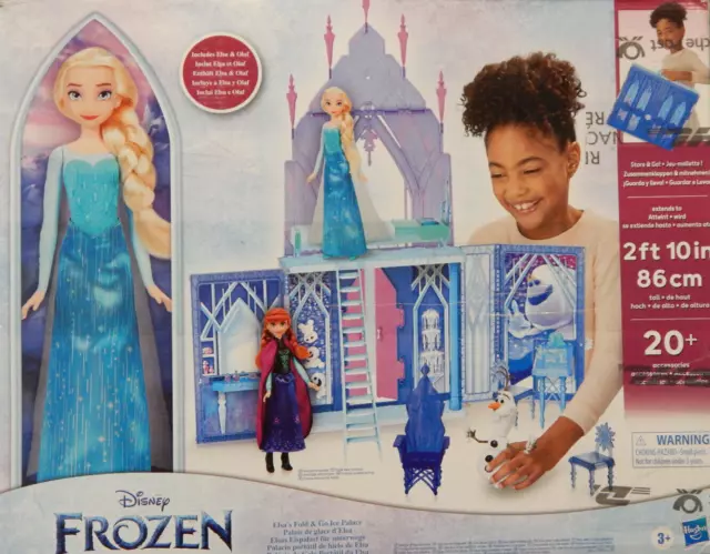 Disney Frozen 2 Elsa's Fold and Go Ice Palace, Castle Playset, Toy for Children