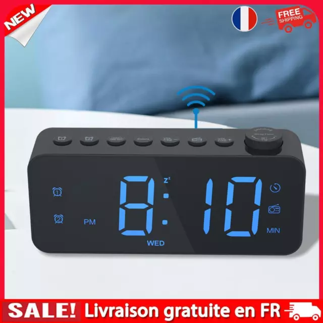 USB Alarm Clock FM Radio Function LED Digital Loud Alarm Clocks for Home Bedroom