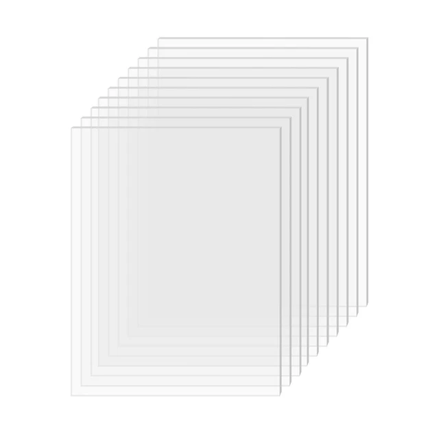 Acrylic Sheet Clear Cast Plexiglass 5” x 7” 0.08” Thick (2mm) Pack o...
