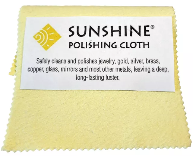 Sunshine Polishing Cloth (Large 7,5’’x5’’) - Jewelry Cleaning Cloth 2