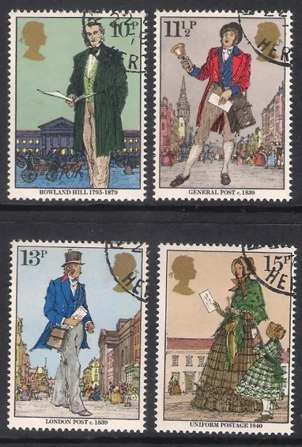 GB 1979 sg1095-98 Death Centenary Rowland Hill Set uniforme postino finemente usato