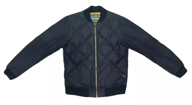 Eddie Bauer Mens Med Black Down Coat 1936 Skyliner Model Quilted Jacket Mens Zip