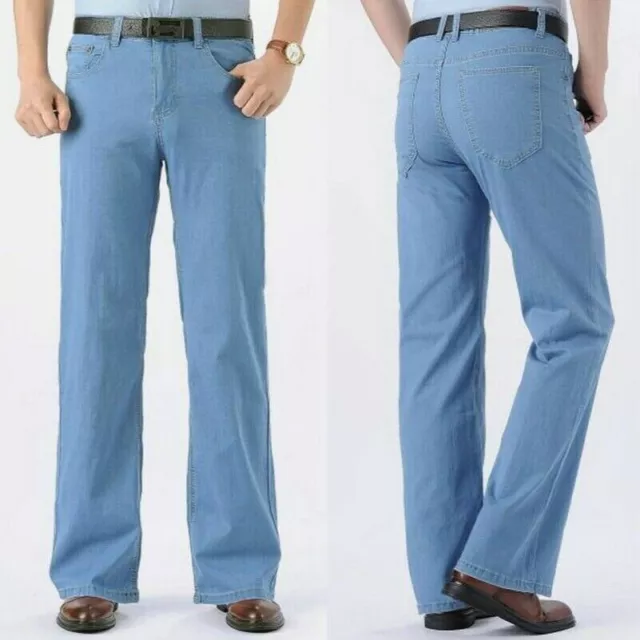 Mens blue on sale bell bottom pants