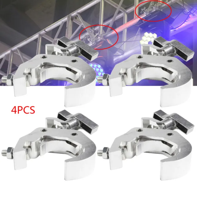 4Pcs Stage Truss O-Clamps Heavy Duty DJ Stage Lighting Hook Mount 330lb Load ✨!