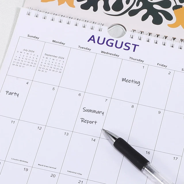 Calendario Da Parete 2025-2026 - Planner Mensile Con Festività, Per Casa E Ufficio - Foto 9