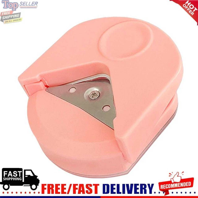 Recortadora de esquinas de libro de recortes de papel para tarjetas R4 suministros de oficina de filetes (rosa)