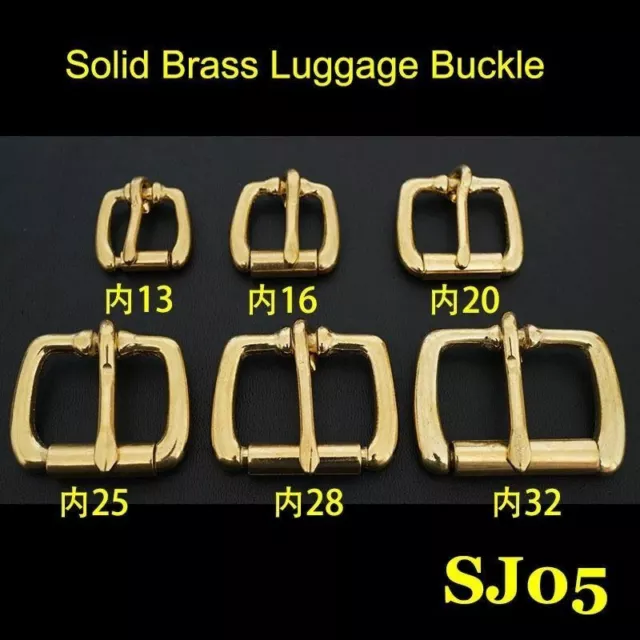2X Solid Brass Roller Pin Buckle Slider Bar Strap Luggage Accessor Leather craft
