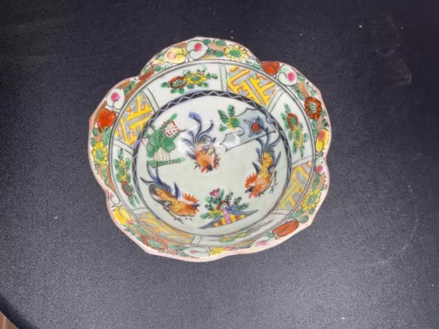 # BOL CHINOIS ANCIEN PORCELAINE Chine chinese bowl décor de coq