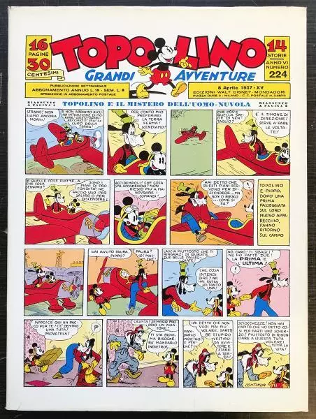 Topolino (collana grandi ristampa) (1985) Recueil 1937 - 2 - 2ème trimestre (TB