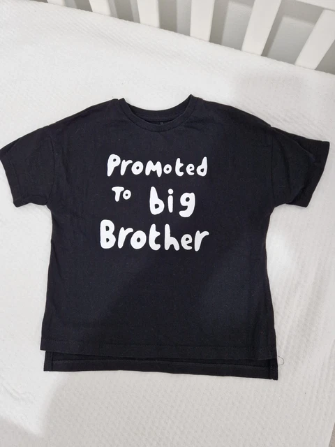 Promoted To Big Brother Black T Shirt Age 3-4 Years George At Asda