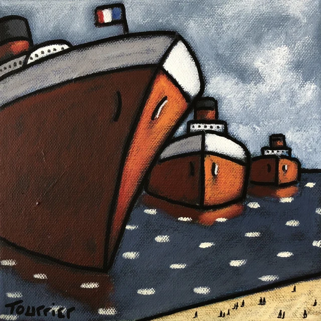 Tableau Peinture les paquebots Tourrier
