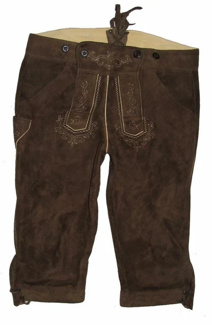 " KARL KLÜBER " Trachten- Kniebund- Pantaloni IN Pelle/Pantaloni Alla Zuava