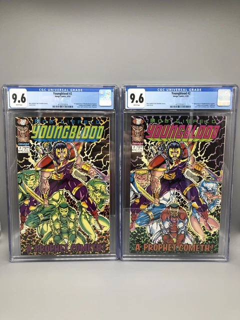 Youngblood #2 - CGC 9.6 - Pink+Green - 1st APPEARANCE Shadowhawk Prophet Image