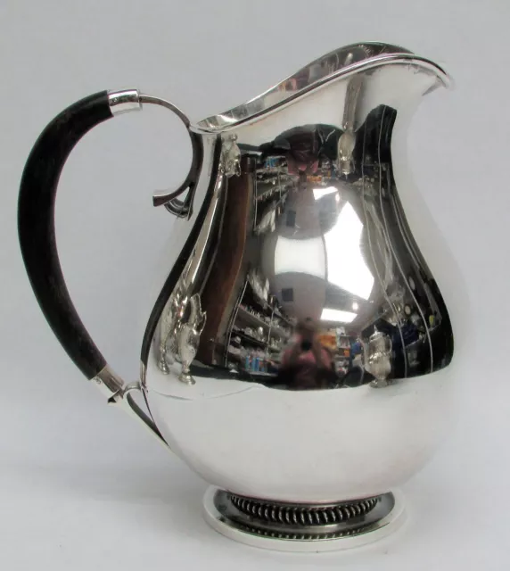 Circa Mid Century Denmark Sterling Silver C C Hermann Water Pitcher