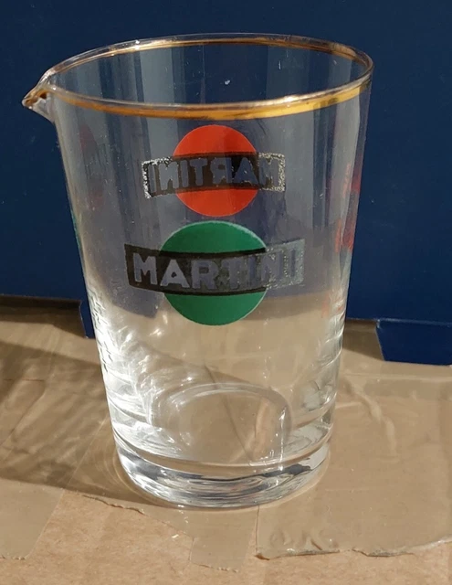 Pubblicitario Martini Vermouth bicchiere vintage Cocktail dosatore Mix