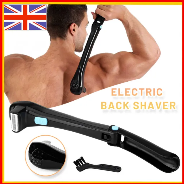 Mens Back Shaver Grooming Razor Blades Body Hair Remover Removal Kit Trimmer