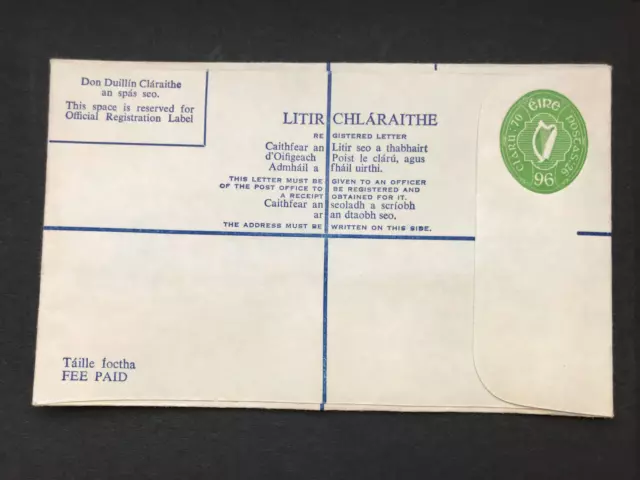 Irland Ireland Dublin 1983 96 P. Registered Envelope Jung EU 19a ** Einschreiben