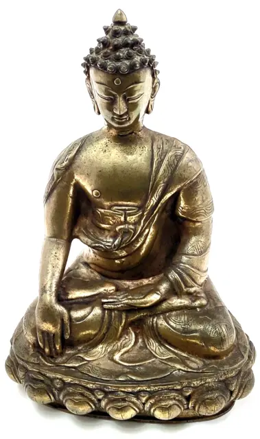 Vintage Asian Bronze Buddha Shakyamuni Figure