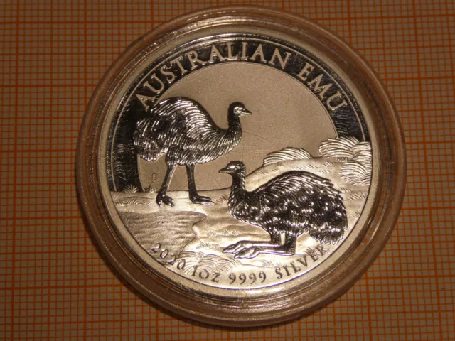 1 oz Unze Silber Australian Emu 2020 Strauß Australien 1 Dollar Silber 999