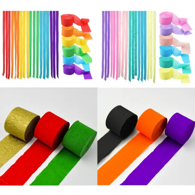 3X Crepe Paper Rolls 81ft - Streamer Wedding Birthday Party Decoration Curtain·