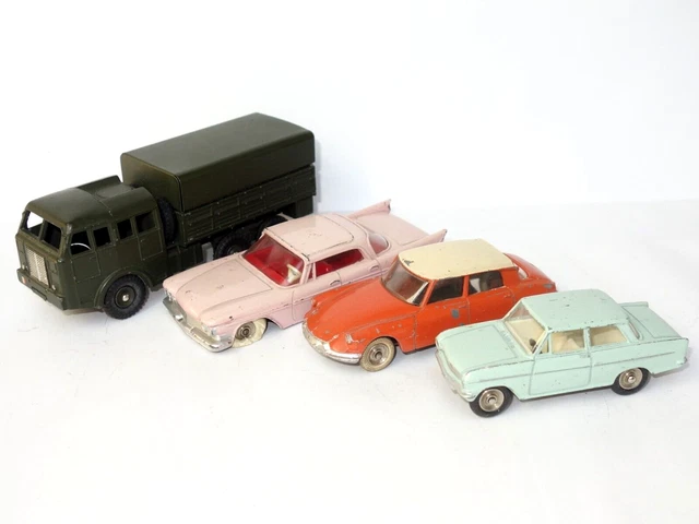 Lot TTBE ancien Dinky Toys FRANCE Citroen DS Saratoga Kadett militaire Berliet