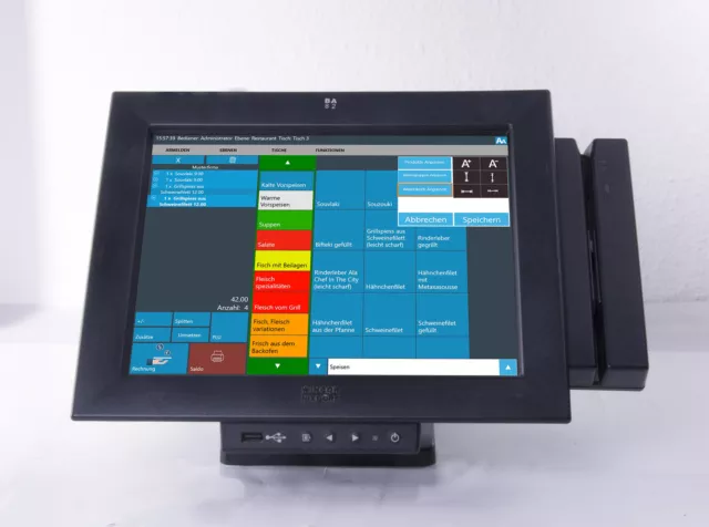12" USB TOUCH POS MONITOR WINCOR NIXDORF BA-82 KASSEN-DISPLAY -  Win 10 / 7 3