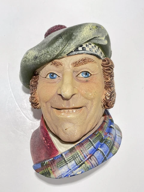 Vintage Chalkware Scotsman Jock by Legend Products 1986 Wall Mounting