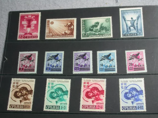 Deutsche Besetzung Ii Wk Serbien 58-61, 66-70, 62-65 Postfrisch Mnh