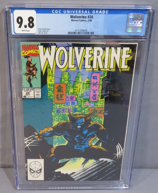 WOLVERINE #24 (Jim Lee Cover) CGC 9.8 NM/MT White Pages Marvel Comics 1990
