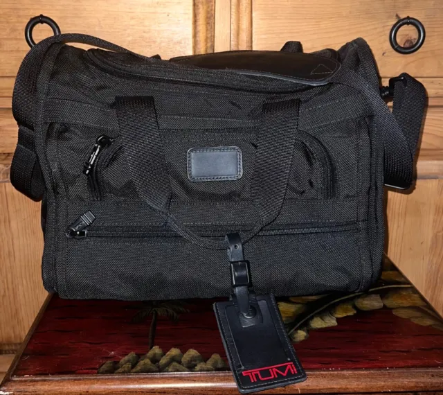 TUMI 261D3 Black Nylon Alpha Sport Small Carry On Duffle Bag Shoulder Strap