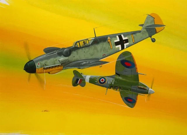 Models aircraft Kit Of Mount Combat Set BF109G-10 & Spitfire Mk.v 1:72