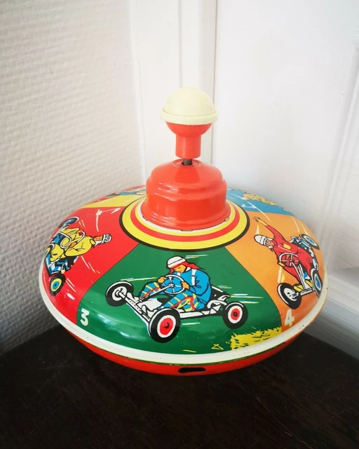 Harmonie Jouet Ancien Métal Toupie qui Siffle Jeux Enfants Toupies