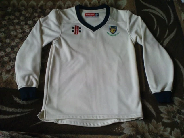 Rare Cricket Shirt - Wellington Cricket Club Home Away Longsleeves Size 2Xs