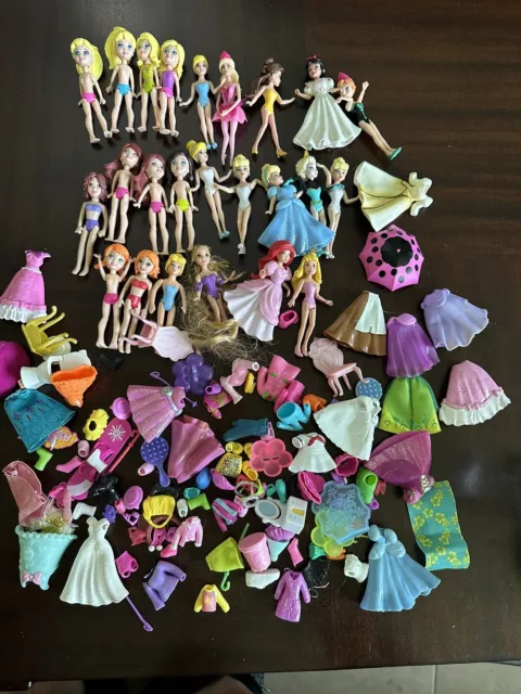Lote de accesorios de ropa para muñecas princesas Polly Pocket de Disney y más
