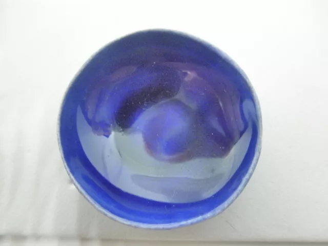 Dollhouse Miniature ceramic bowl - royal blue