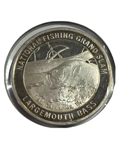 NORTH AMERICAN FISHING Club Largemouth Bass 1 Ounce .999 Fine Silver Coin  $49.00 - PicClick